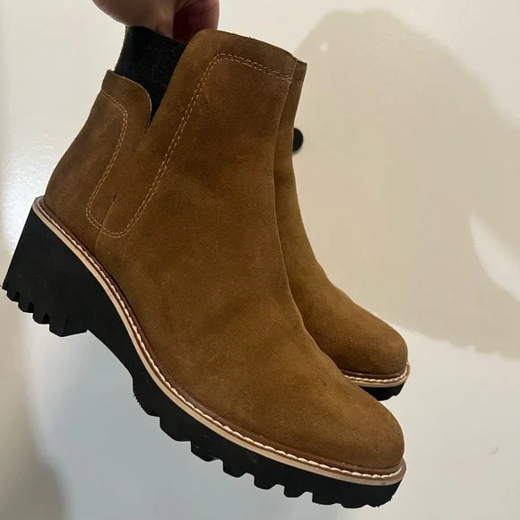 Dolce Vita Rielle Lug Sole Chelsea Fashion Boot in Brown - Picture 2 of 5